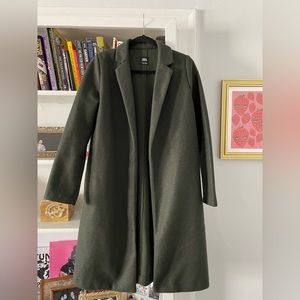 Green Zara overcoat